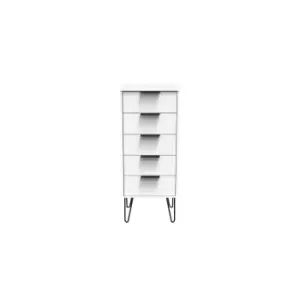 Image of Welcome Furniture Hirato 5 Drawer Locker - White Matt