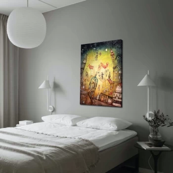 Image of 70100ABSC - 022 Multicolor Decorative Canvas Painting