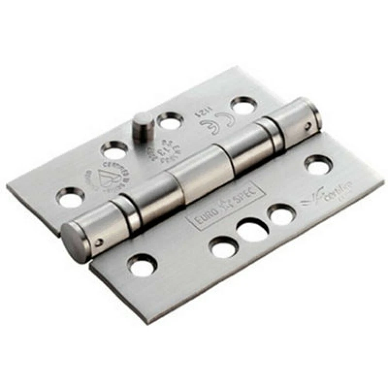 Image of Loops PAIR 102 x 76 x 3mm 13 Ball Bearing SECURITY Hinge Satin Stainless Steel Metallics