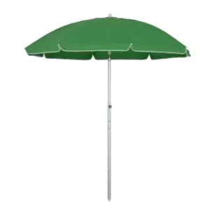 Image of Outsunny Beach Umbrella with Tiltable Canopy - Green
