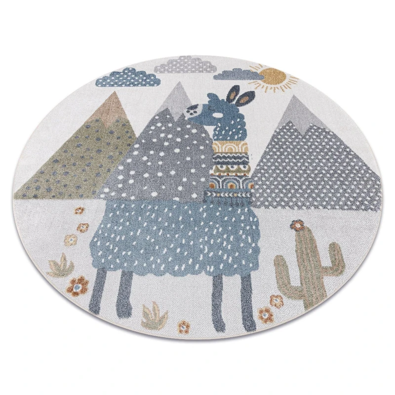 Image of RugsX Bono Rug in Yellow Size: 120cm diameter Yellow Unisex 120cm diameter