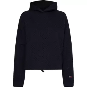 Image of Tommy Sport Relaxed Polka Dot Hoodie - Blue