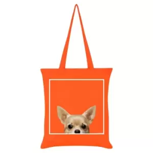 Image of Inquisitive Creatures Chihuahua Tote Bag (One Size) (Orange)