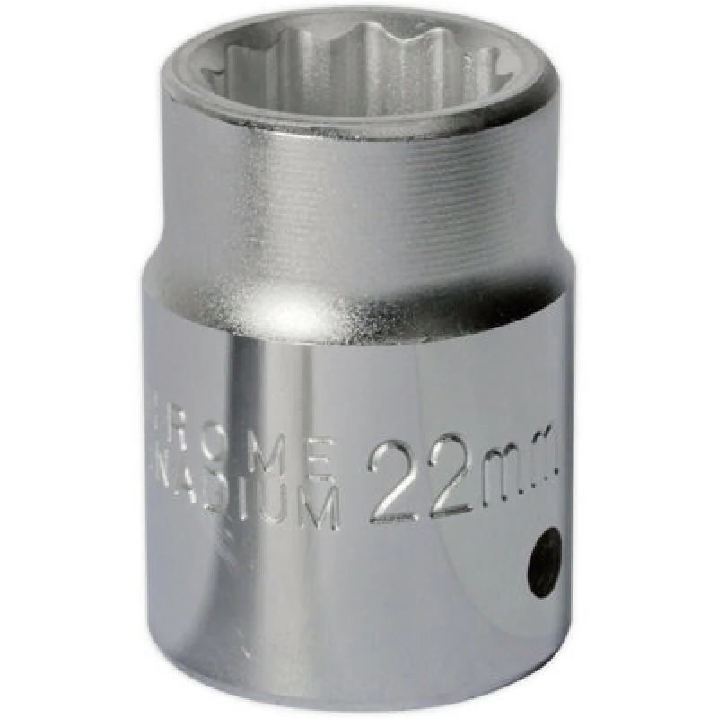Image of Loops 22mm Forged Steel Drive Socket - 3/4" Square Drive - Chrome Vanadium Socket Metallics
