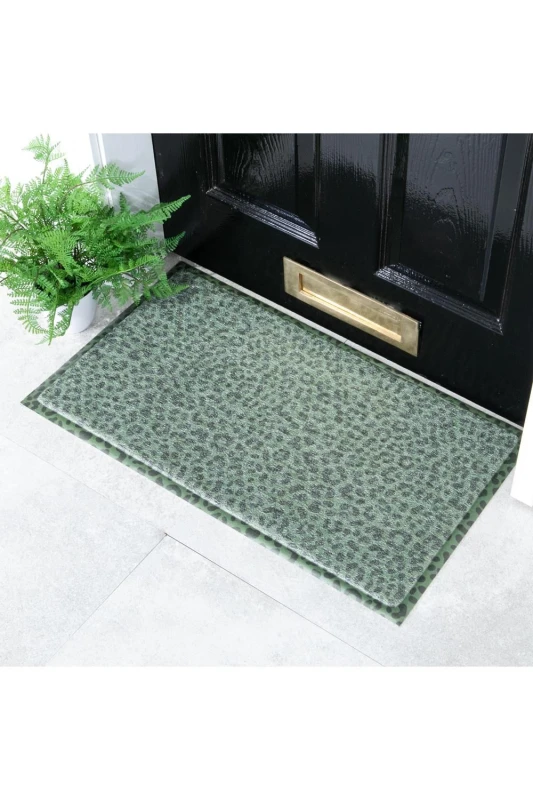 Image of Native Natural Green Leopard Doormat (70 X 40Cm)