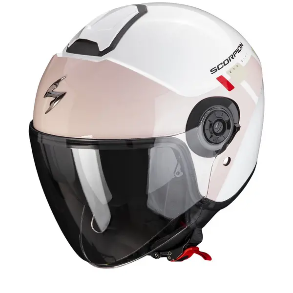 Image of Scorpion Exo-City II Mall White-Pink-Green Jet Helmet L