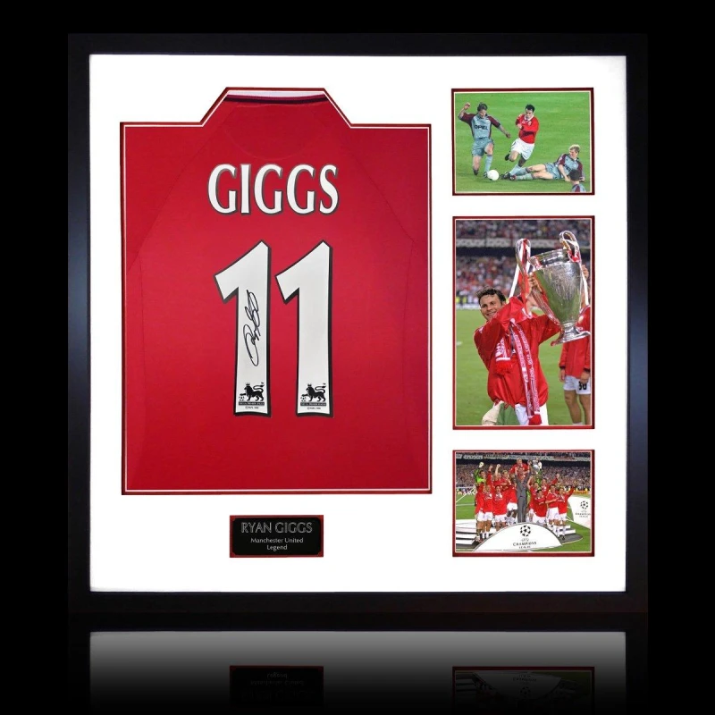 Image of The Fan Cave Ryan Giggs Signed Manchester United Shirt Elite Fr Red unisex 820mm x 82