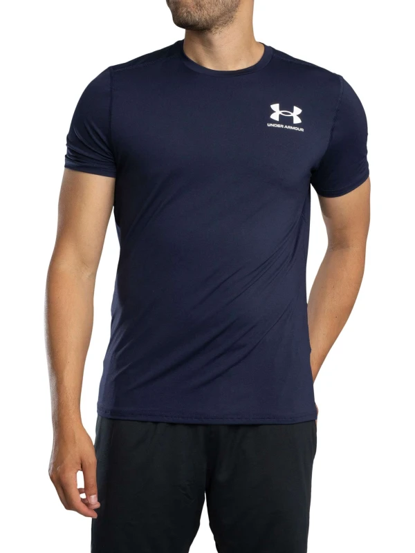 Image of Under Armour Armour HeatGear Fitted Short Sleeve Mens - Blue Blue M