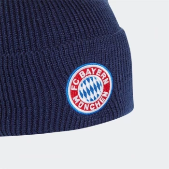 Image of adidas FC Bayern Beanie Unisex - Dark Blue / White
