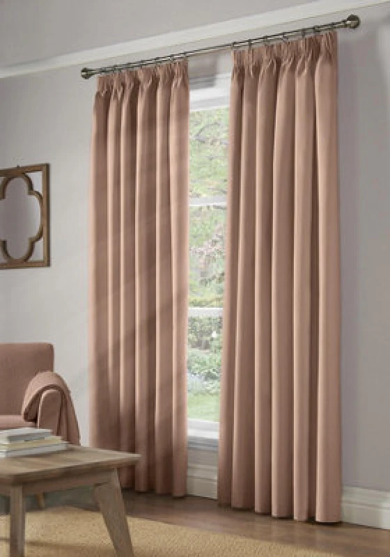 Image of Luxury Living Pencil Pleat Blackout Curtains Pink