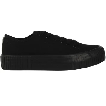 Image of Kangol Canvas Ladies Trainers - Black