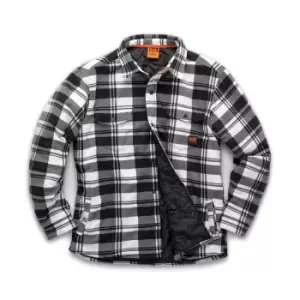 Image of Scruffs T55353 Worker Padded Checked Shirt Black/White S