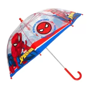 Image of Spider-Man Childrens/Kids Stick Umbrella (One Size) (Blue)