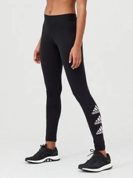Image of adidas Stacked Tight - Black, Size 2Xs, Women