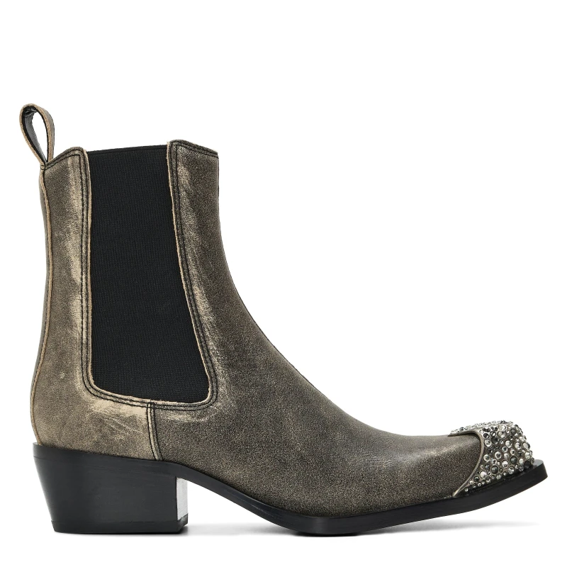 Image of Diesel Womens Calmity Ankle Heeled Boots Tobacco Brown female 3.5 (36)