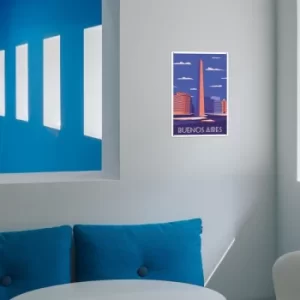 Image of Buenos Aires Multicolor Decorative Metal Wall Accessory