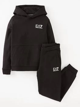 Image of Emporio Armani EA7 Sporty Core Identity Tracksuit Black Size 4 Years Boys