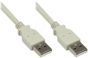 Image of 1m Grey USB 2.0 A Male To Male Cable