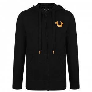 Image of True Religion Zip Hoodie - Black/Gold