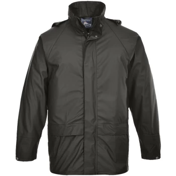 Image of Portwest - S450 Black Sz M Sealtex Classic Jacket Waterproof Rain Coat Parka Work Wear