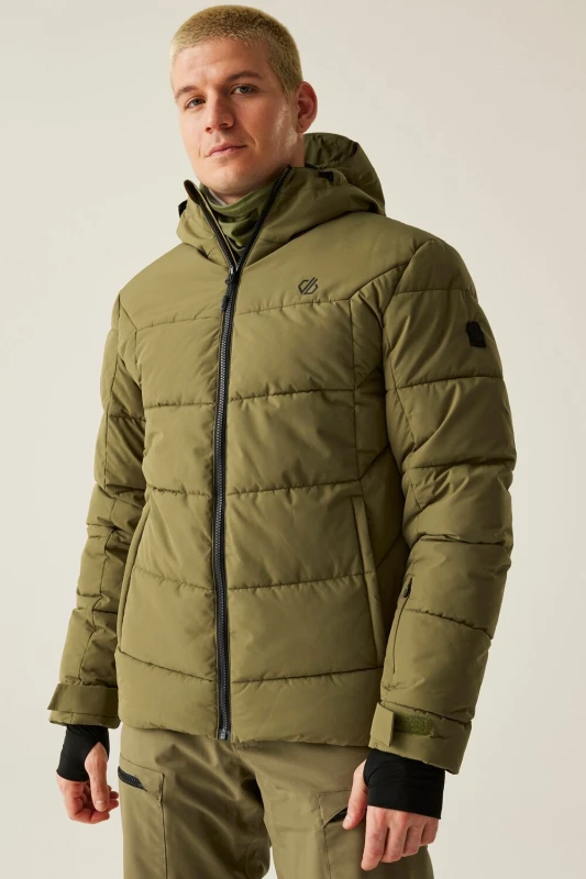 Image of Dare 2b Dare 2b Men Camber Waterproof Breathable Insulated Skiing Jacket in Green Size: Medium Green M Male 5063516186212