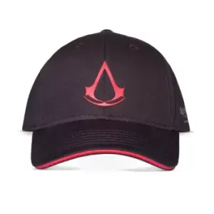 Image of Assassins Creed Red Crest Logo Adjustable Cap, Black/Red (Ba761382Asc)
