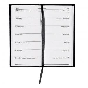 Image of Office 2019 Slim Diary 2 Weeks to View Black 941018