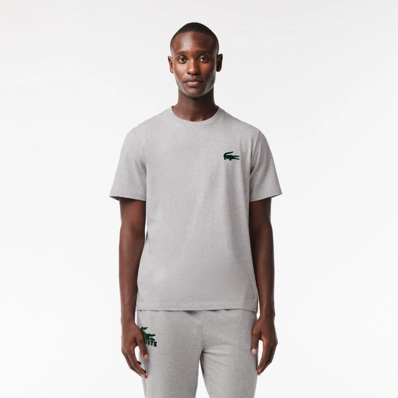 Image of Lacoste Cotton Loungewear T-Shirt Grey male XS
