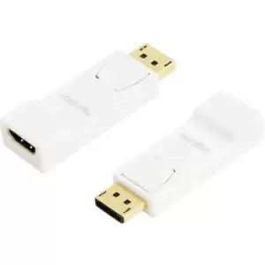 Image of LogiLink CV0057 DisplayPort / HDMI Adapter [1x DisplayPort plug - 1x HDMI socket] White gold plated connectors