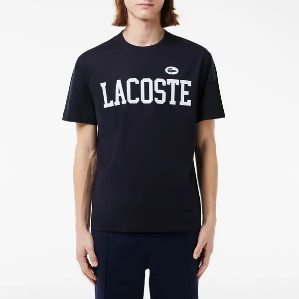 Image of Cotton Jersey Logo T-Shirt with Crew Neck