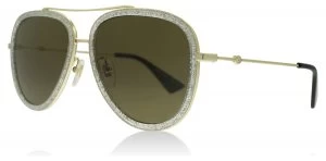 Image of Gucci 0062S Sunglasses Gold 004 57mm