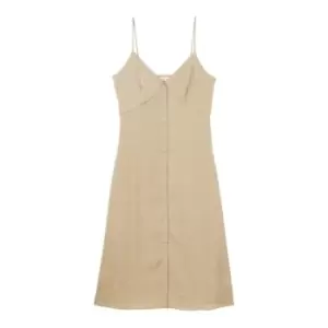 Image of Calvin Klein Jeans Button Through Slip Dress - Green