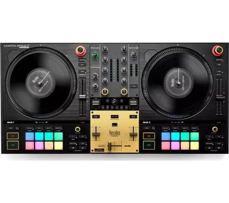 Image of HERCULES DJ Control Inpulse T7 Audio Controller Special Edition UK - Black & Gold 3362934746834