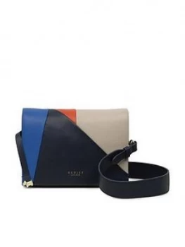 Image of Radley Haven Street Patchwork Medium Flapover Cross Body - Ink Blue, Ink, Women