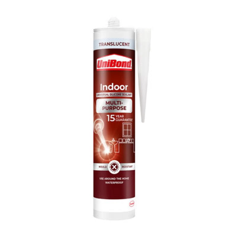 Image of UniBond Indoor Multi Purpose Sealant Cartridge Translucent - 274g Clear
