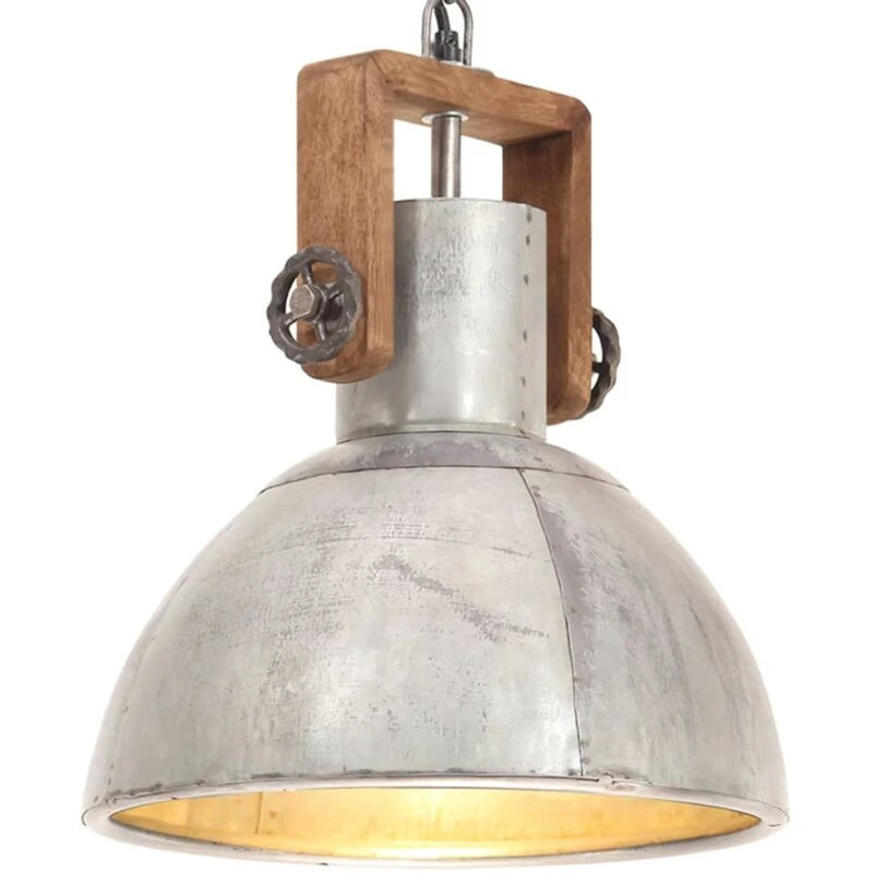 Image of VIDAXL Industrial Hanging Lamp 25 W Silver Round 30cm E27 vidaXL 8720286024140