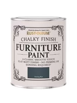 Image of Rust-Oleum Chalky Furniture Paint Evening Blue 750Ml