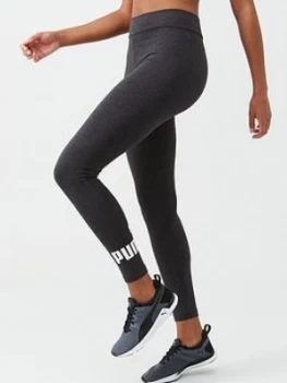 Image of Puma Essentials Logo Leggings - Dark Grey Heather