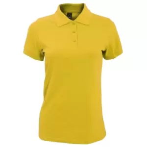 Image of SOLs Womens/Ladies Prime Pique Polo Shirt (M) (Gold)
