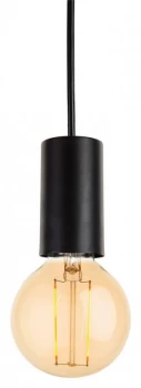Image of 1 Light Ceiling Pendant Black, E27