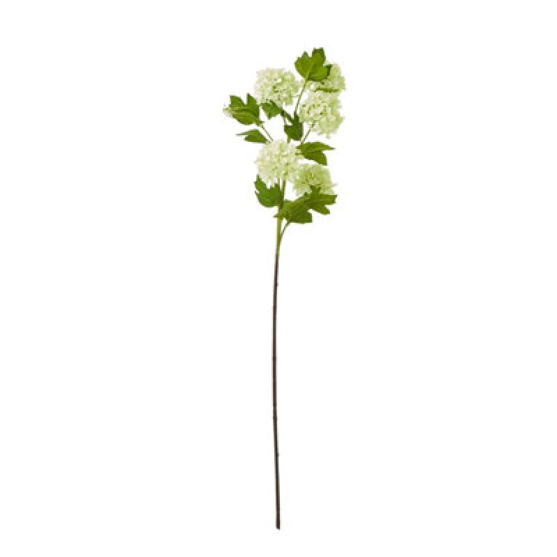 Image of Hill Interiors Snowball Viburnum Artificial Flower Spray Green (One Size)