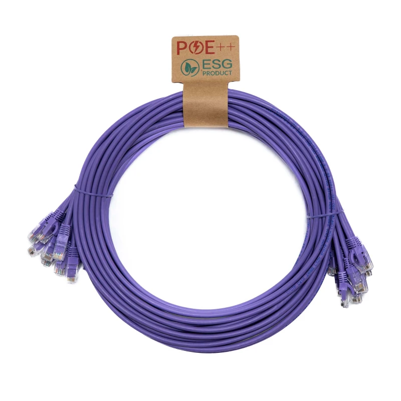 Image of Cablenet Cablenet 2m Cat6 RJ45 Violet U/UTP LSOH 24AWG Snagless Booted Patch Lead (PK10) L60-7020P