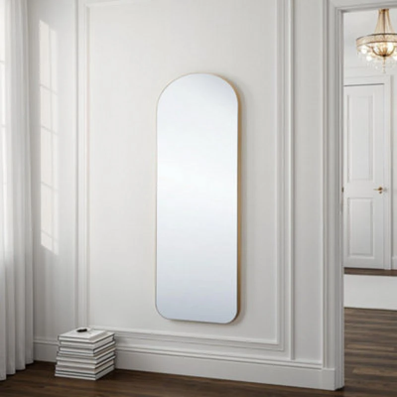 Image of Yearn Mirrors Yearn Mirrors Soho Curved Arch Full Length Mirror Gold Gold One Size Unisex 0756406341611