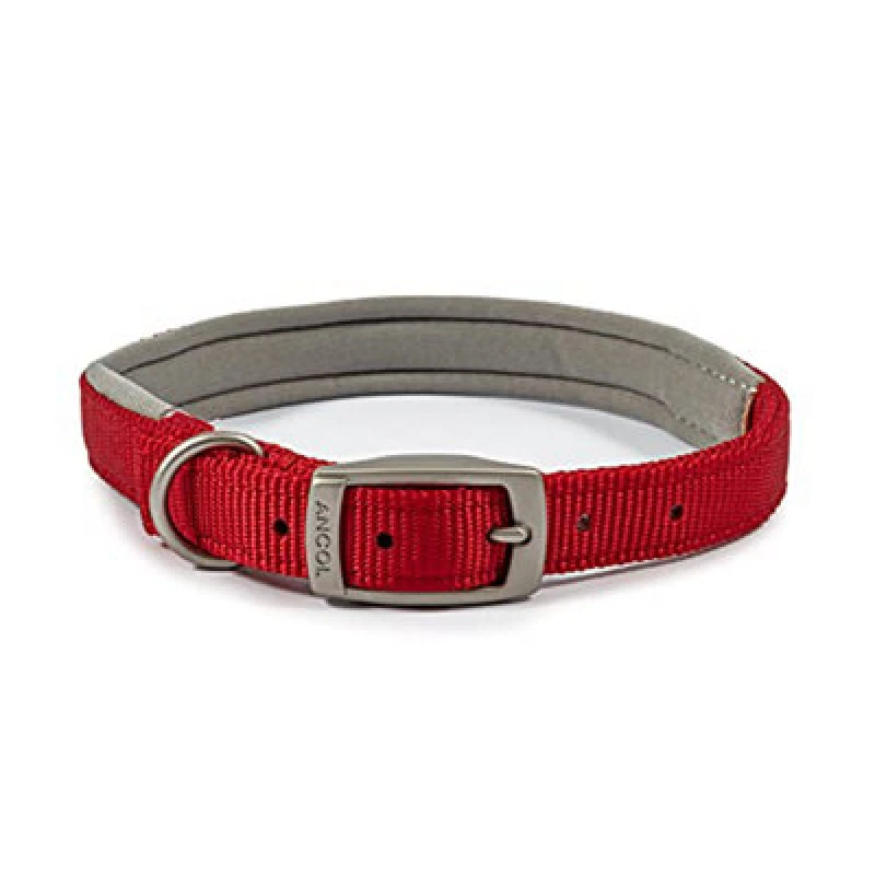 Image of Ancol Viva Weather Proof Padded Collar Red