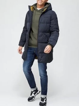Image of Penfield Trailmore Longline Padded Jacket - Navy, Black, Size S, Men