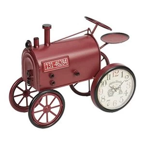 Image of Hometime Mantel Clock Red Tractor