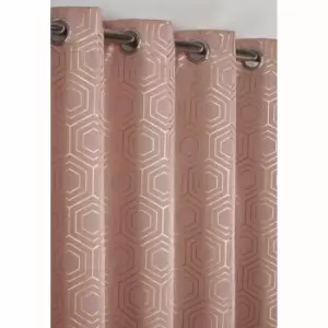 Image of Emma Barclay Hartford Eyelet Curtain 46 x 54 Blush