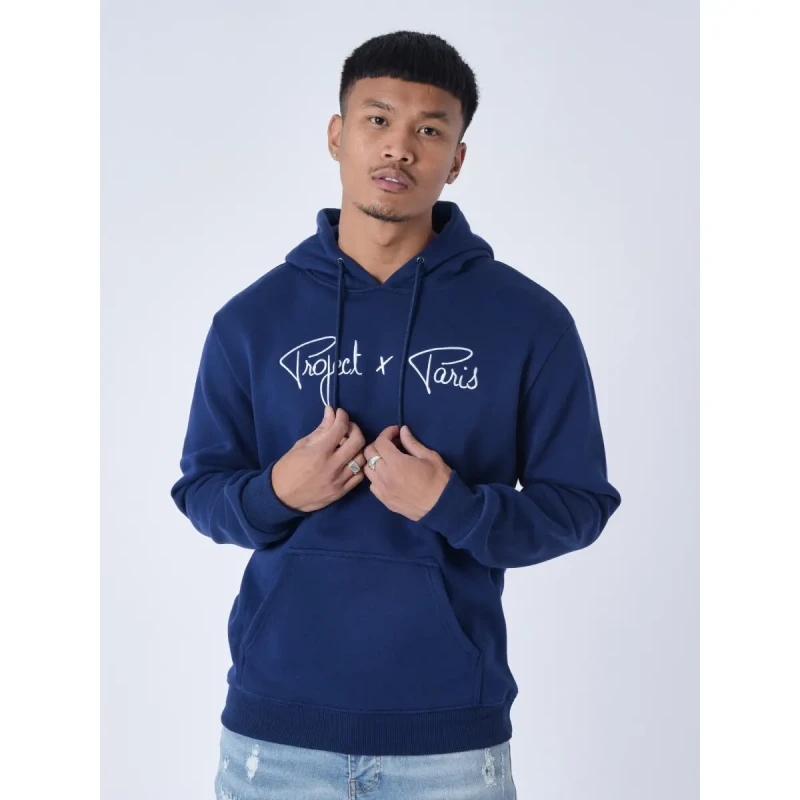 Image of Project X Paris Sweatshirt hooded Project X Paris Bleu Unisex S
