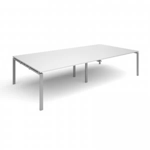 Image of Adapt II rectangular Boardroom Table 3200mm x 1600mm - Silver Frame w