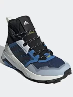 Image of adidas Terrex Trailmaker Mid Cold.rdy Hiking Shoes, Black/Blue, Size 6, Women